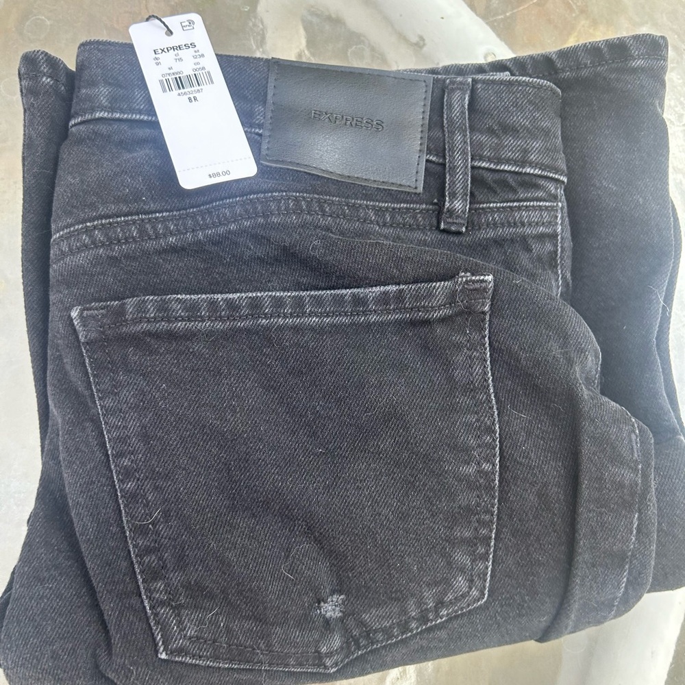 NWT Distressed Size 8R Express 70’s Flare Midrise Jeans